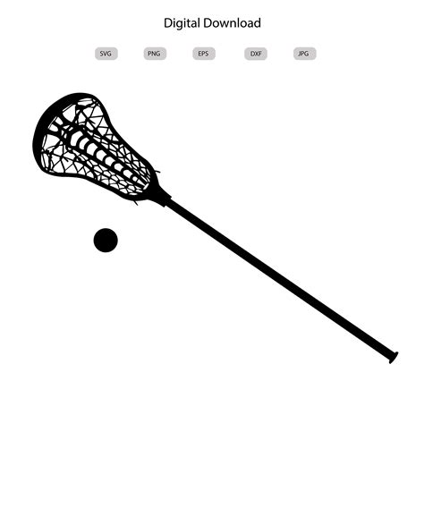 Lacrosse Stick Svg Lacrosse Stick Silhouette Lacrosse Stick Cut File