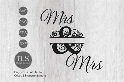 mrs and mrs svg gay wedding svg spilt monogram cricut lesbian etsy