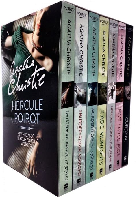 Set X Books Agatha Christie Collection Hercule Poirot Classic