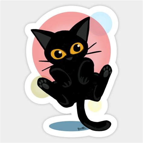 Bubble Teepublic Teepublic Cat 猫 Cats Kitty Feline Sticker