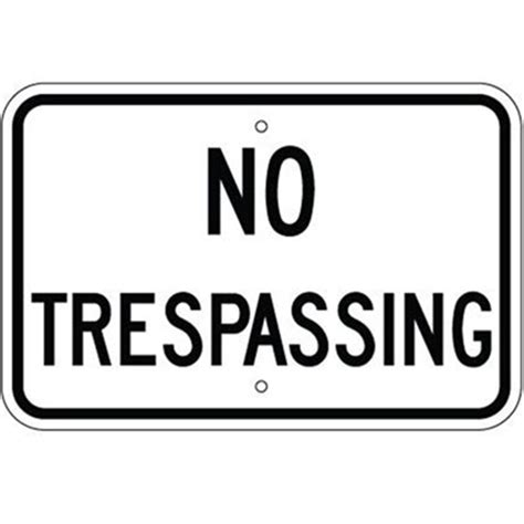 No Trespassing Reflective Aluminum Sign Reliable Banner