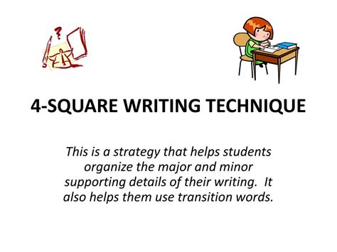 Ppt 4 Square Writing Technique Powerpoint Presentation Free Download