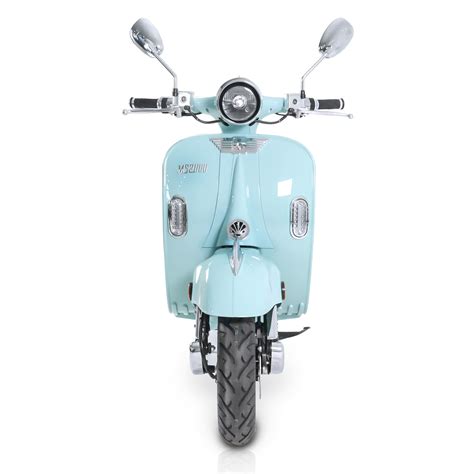 Ms2000 Sky Blue Vintage Electric Scooter