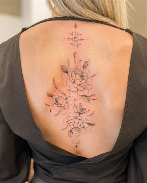 Update 87 Womens Flower Back Tattoos Super Hot Incdgdbentre