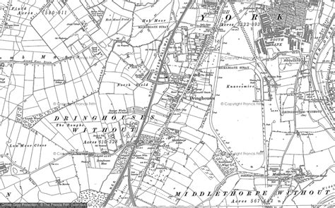 Ordnance survey uses different shapes, colours and symbols to show all the roads, buildings, rivers and other features of a landscape. Map of Dringhouses, 1890 - 1891 - Francis Frith