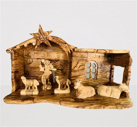 Deluxe Large Nativity Set 16 Pieces Olive Wood Fair Trade