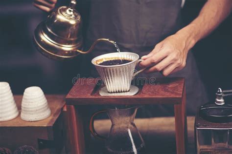Drip Brewing Filtered Coffee Or Pour Over Is A Method Which In Stock