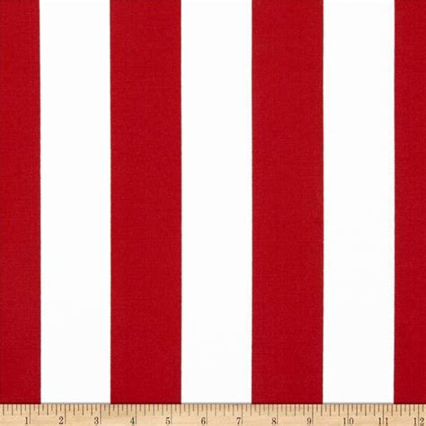 Ships Same Day Red And White Stripe Outdoor Fabric Red Stripe