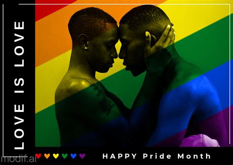 Lgbt Pride Month Poster Template With Photo Of Couple In Love