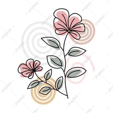 Flower Line Art Vector Design Images Elegant Flower Line Art And