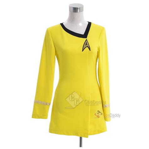 star trek the female duty uniform yellow dress costume
