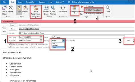 Assign Task In Outlook Gaibutton
