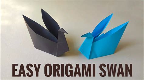 Easy Origami Swan Tutorial How To Make A Paper Swan Youtube