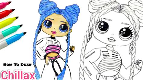 How To Draw A Fashion Doll Lol Omg Chillax Fashion Doll Step By Step