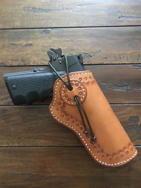 Rocking Bar H Cross Draw For 1191 A1 Leather Holster 1911 Leather