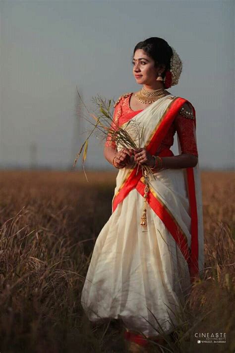 Traditional Kerala Costume Half Saree Designs Set Saree Kerala Saree Blouse Designs