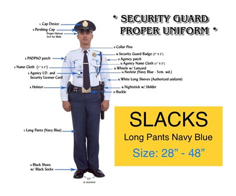 Slacks For Security Guard Uniform 28 48 Lazada Ph