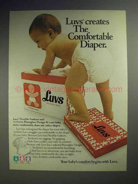 1980 Luvs Diaper Ad Creates The Comfortable Diaper Ay0440
