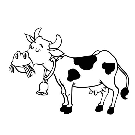 Illustration Of Milk Cow Cartoon Vector Hand Drawn Stock Image Vectorgrove Royalty Free