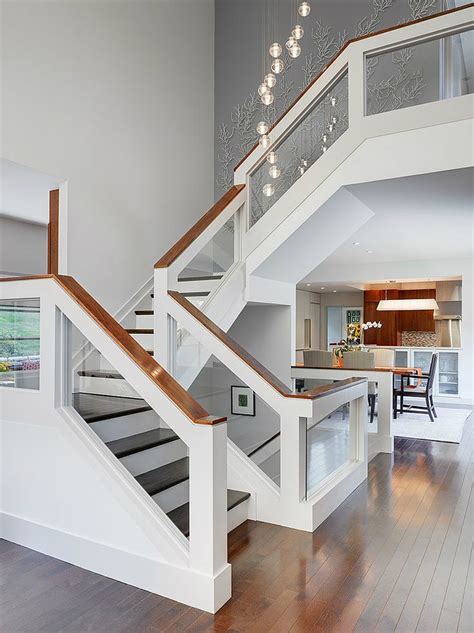 A wooden or metal stair handrail can provide not only safety and functionality, but it can also be used to provide an attractive accent to your stairwell. 47 Stair Railing Ideas | Decoholic
