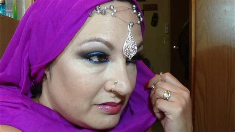 Arabian Classy Sex Symbol Makeup Smoky Sky Blue Pink