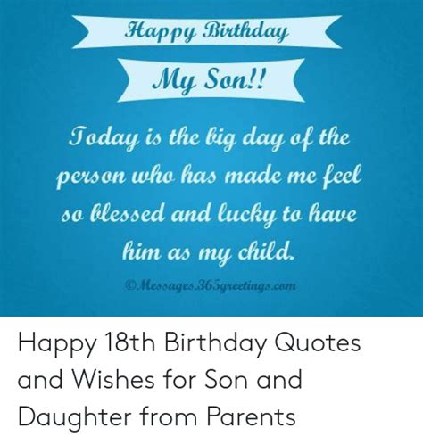 18th Birthday Wishes For Son From Parents Greeting Cards Near Me