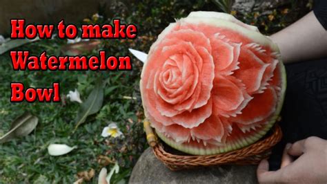 How To Carve A Fruit Watermelon Basket Youtube