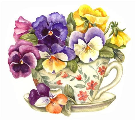 Pin By Kenda Davis 👸 On Pansy Patterns Flower Art Flower Painting