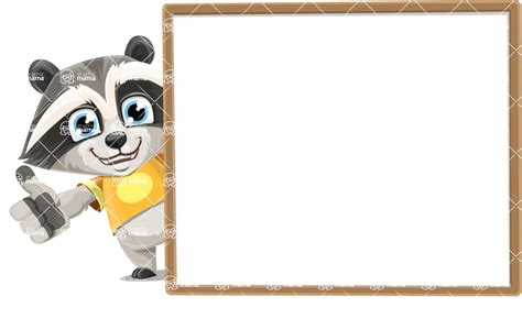 Baby Raccoon Cartoon Vector Character Presentation 5 Graphicmama
