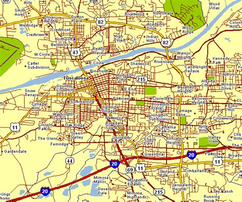 City Map Of Tuscaloosa