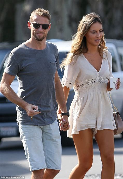 Jenson Button Looks Besotted With Girlfriend Brittny Ward As They Enjoy