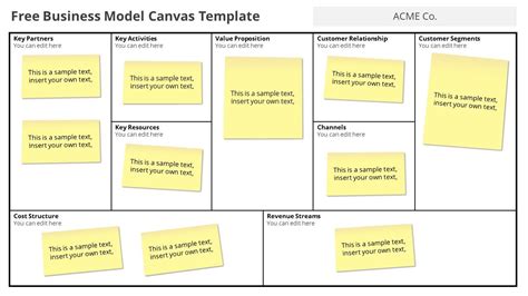 50 Amazing Business Model Canvas Templates Template Labels Imagesee