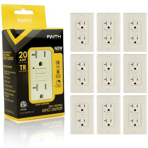 Faith 20a Gfci Outlets Slim Tamper Resistant Gfi Receptacles With