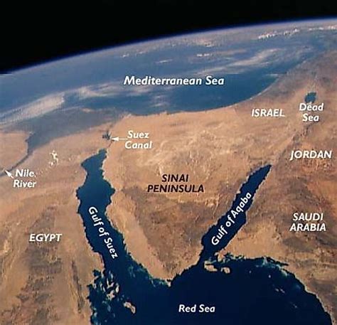 Satellite Map Of Gulf Of Suez World Atlas