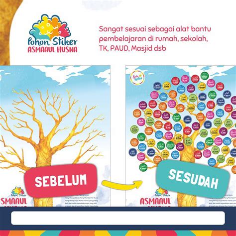 Jual Sticker Asmaul Husna Indonesia Shopee Indonesia