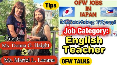 Tips On How To Become An English Teacher In Japan Ofw Talks Youtube