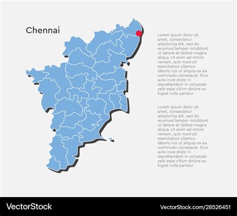 India Country Map And Tamil Nadu State Template Vector Image