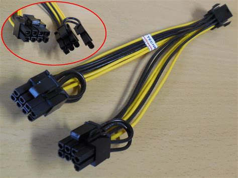 Pcie Y Kabel Adapter Grafikkarte Stromkabel 6 Pin Zu 2x 62 Pin Zb