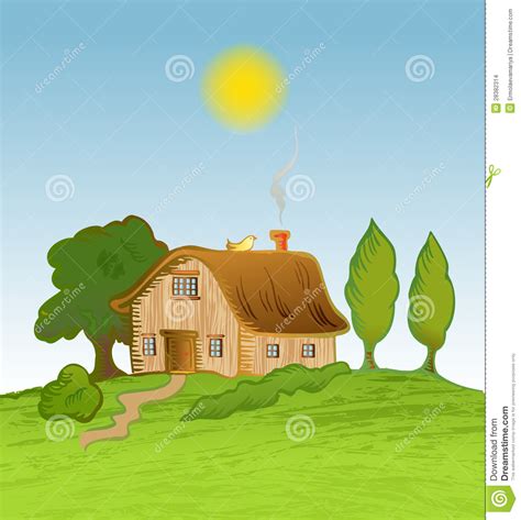 Maybe you would like to learn more about one of these? Vector House Background With Trees Stock Images - Image ...