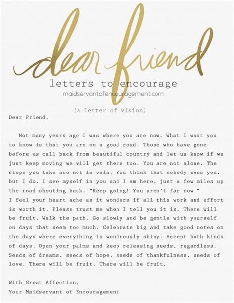 Uplifting Letter To A Friend Amulette