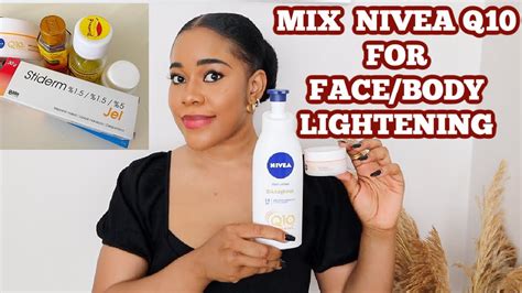 How To Safely Lighten Skin With Your Regular Face And Body Creamlotion Nivea Q10 Vitamin C