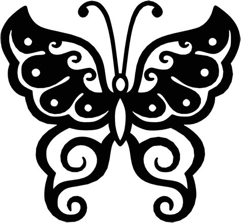 Butterfly Template Ornaments Wall Decor Free Dxf File Butterfly