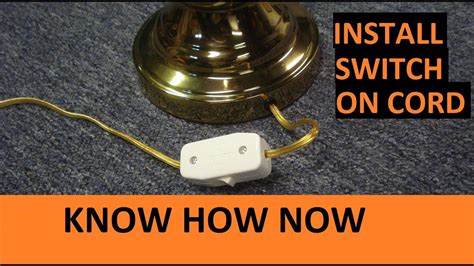 How To Install A Switch On A Lamp Cord Youtube