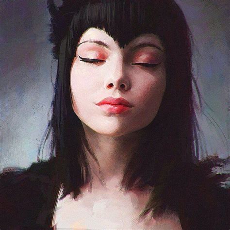 Ilya Kuvshinov Female Art Digital Portrait