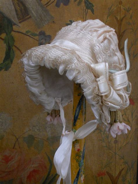 Antique French Doll Bonnet Superb French Antique Silk Doll Bonnet