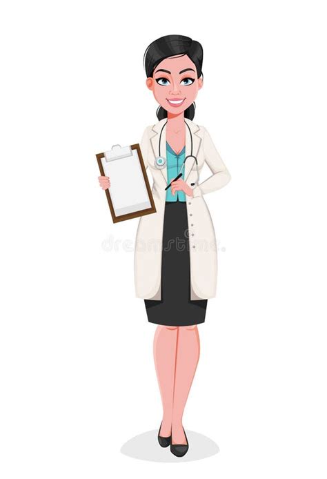 Medical Doctor Woman Cartoon Character Stock Vector Illustration Of Female Doctor 170859610