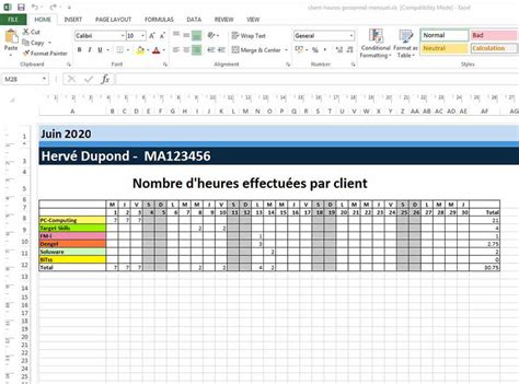 4 torchons (2 mains,2 vaisselle). Créez un modèle de planning dans Excel avec PlanningPME