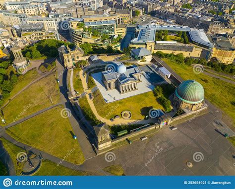 Calton Hill Aerial View Edinburgh Uk Stock Image Image Of