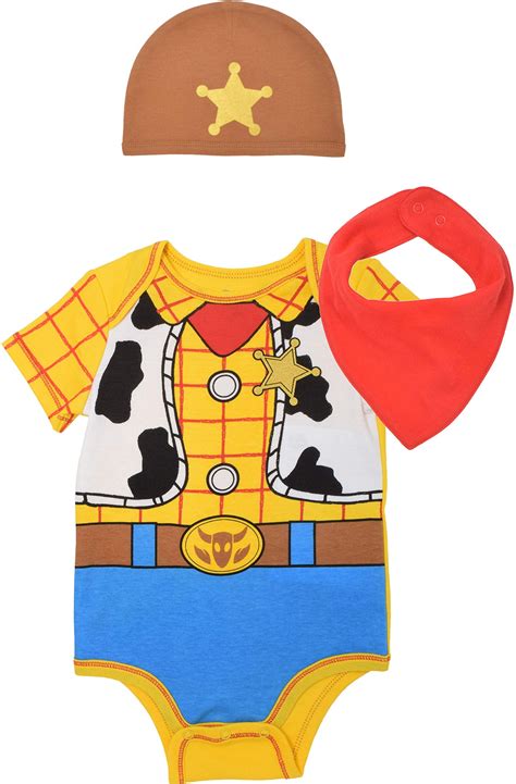 Disney Pixar Toy Story Baby Boys Woody Costume Bodysuit And Hat Set