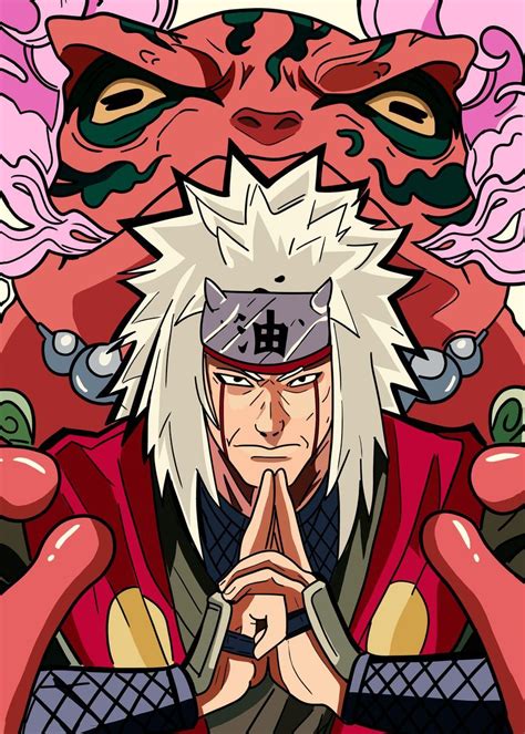 Jiraiya Poster By Logi Logic Displate Best Anime Drawings Naruto